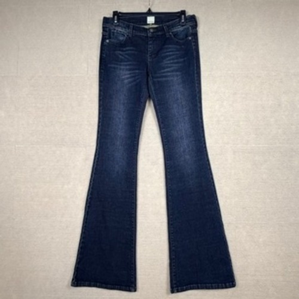 Ecru Women Dark Wash Low Rise Flared Jeans Size 2 Denim Pants